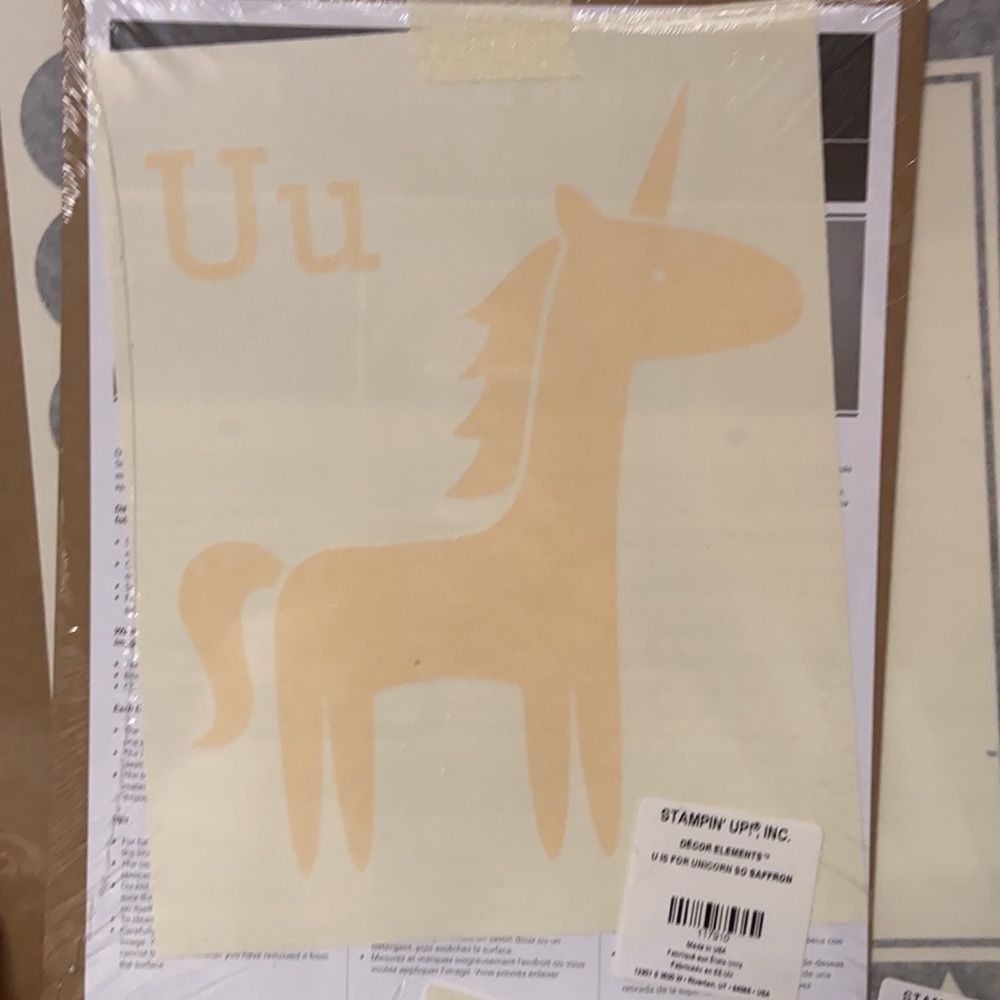 NWT Retired Stampin’ Up! Decor elements wall stickers -alphabet animals